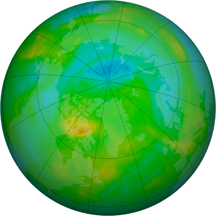 Arctic ozone map for 18 August 1979